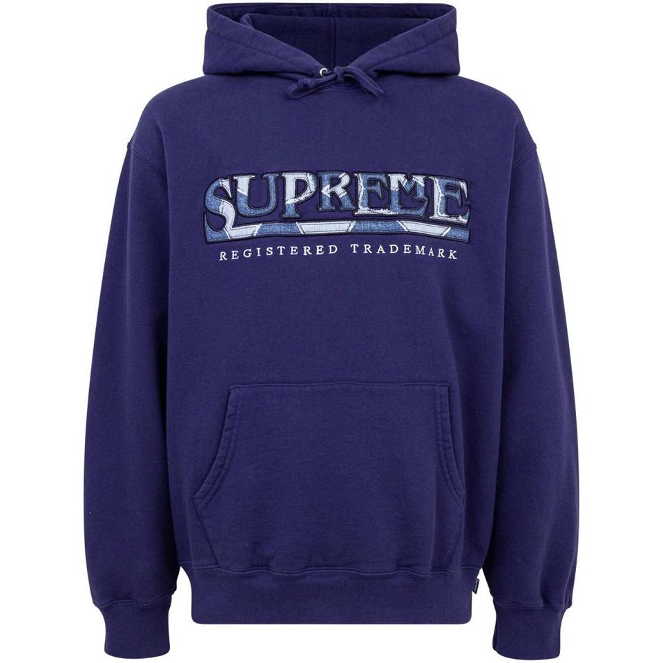 Supreme Amazing Denim Logo Kapucnis Pulóver Kék | HU491AP