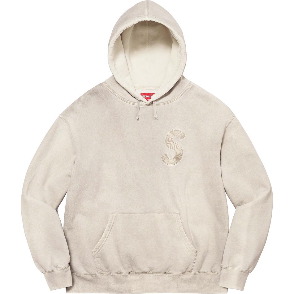 Supreme Overdyed S Logo Csuklyás Pulóverek Fehér | HU279UT