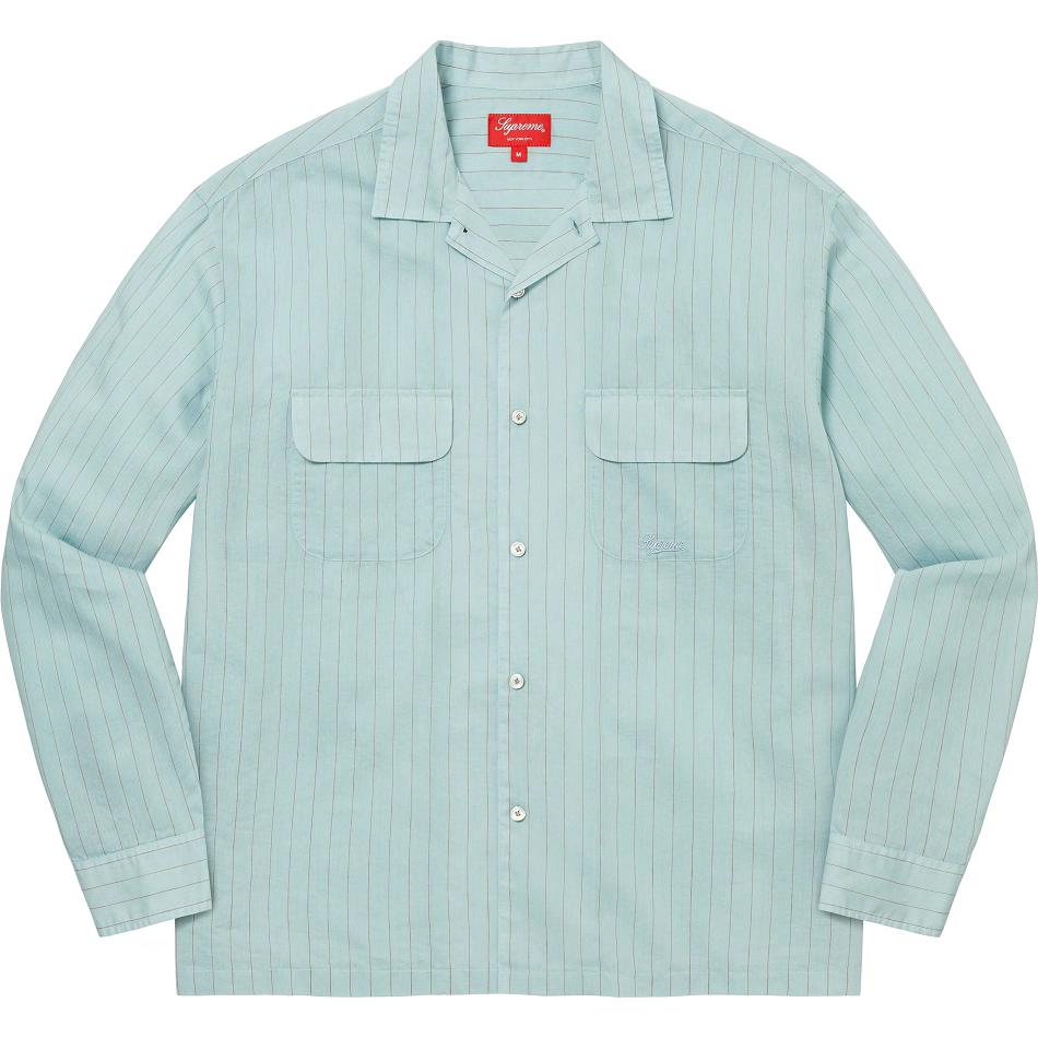 Supreme Pinstripe Linen Ingek Kék | HU373VD