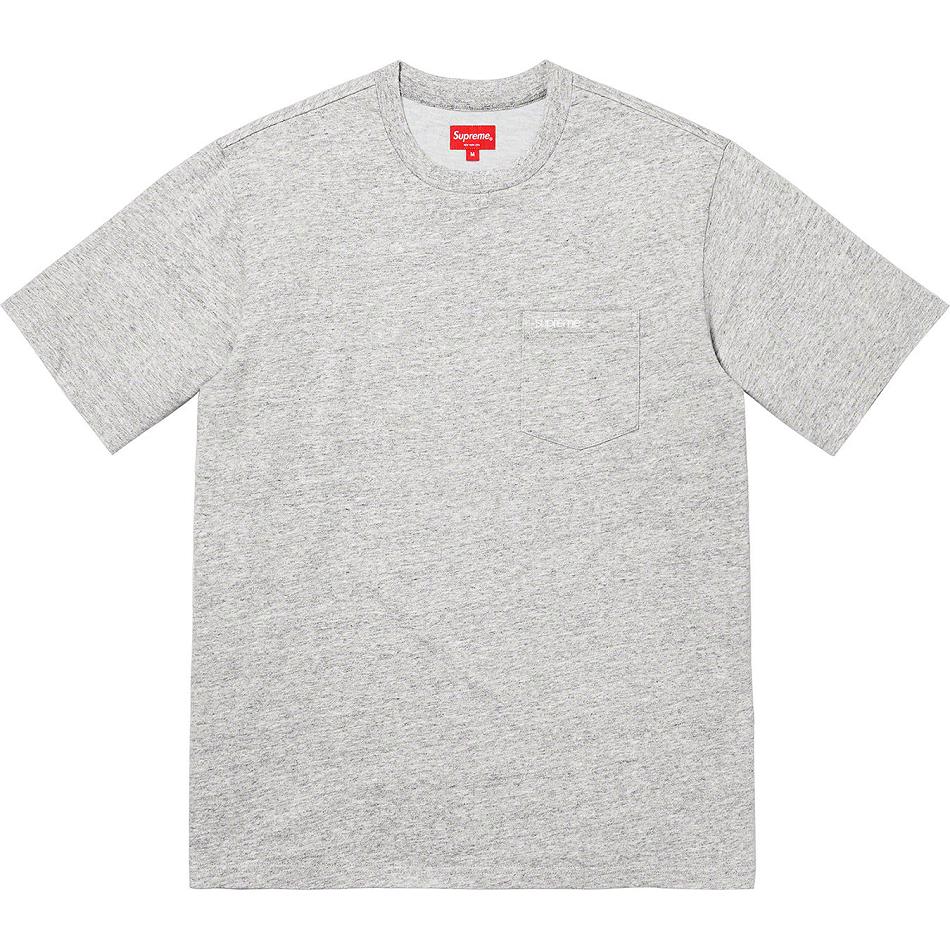 Supreme S/S Pocket Tee Pulóverek Szürke | HU319XF