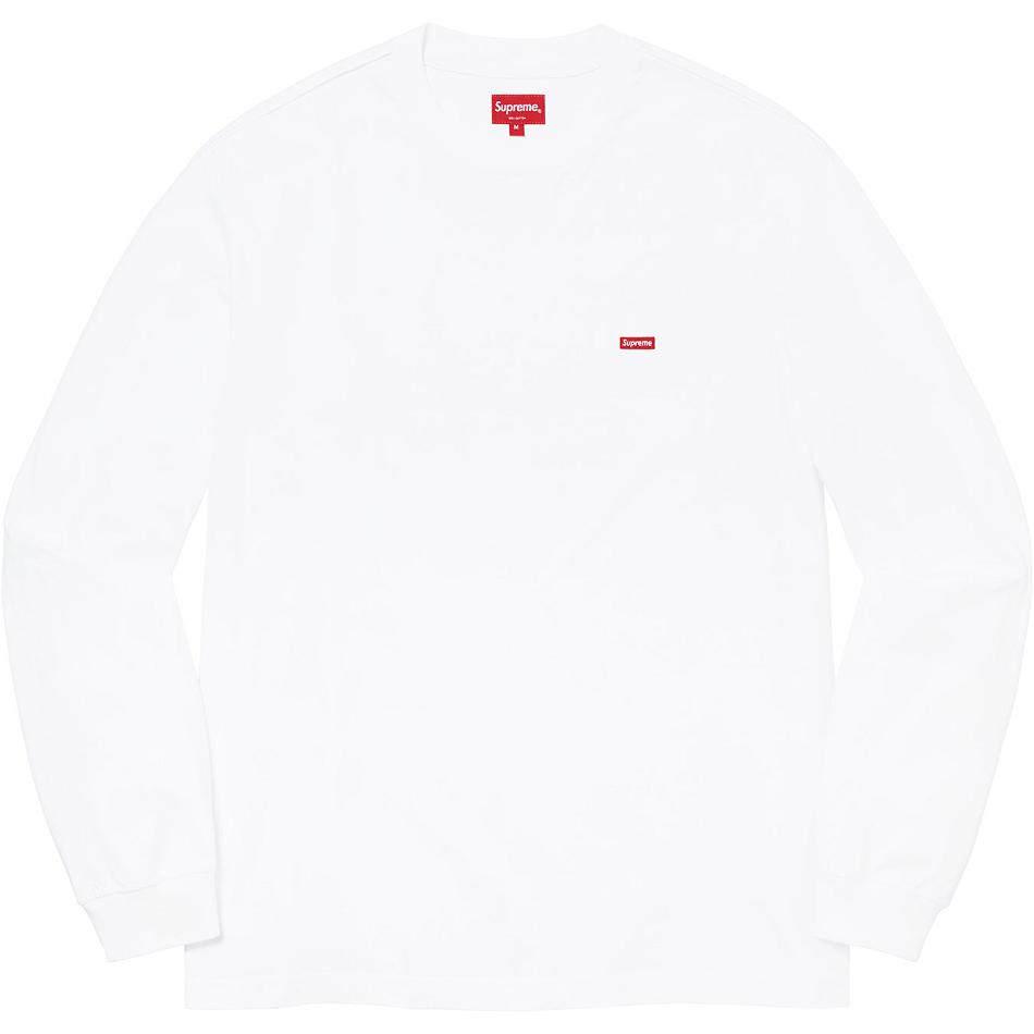 Supreme Small Box L/S Tee Pulóverek Fehér | HU347VD