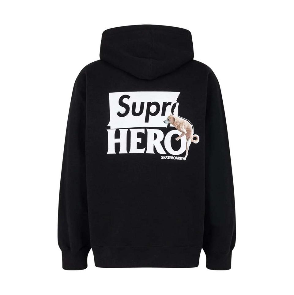 Supreme X Antihero Kapucnis Pulóver Fekete | HU459TV