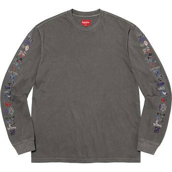 Supreme AOI Icons L/S Top Pulóverek Fekete | HU312FM