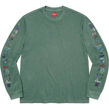 Supreme AOI Icons L/S Top Pulóverek Zöld | HU313GL