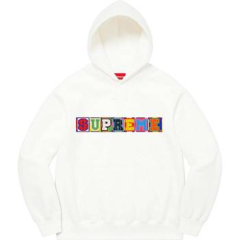 Supreme Beaded Csuklyás Pulóverek Fehér | HU272MA