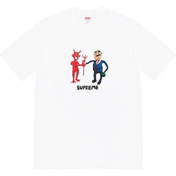 Supreme Business Tee Póló Fehér | HU217VD