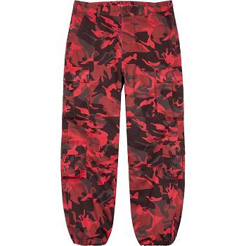 Supreme Cargo Pant Nadrág Piros Camo | HU394KI