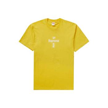 Supreme Cross Box Logo Póló Sárga | HU201UT