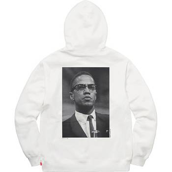 Supreme Malcolm X For Kapucnis Pulóver Fehér | HU472KI