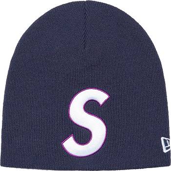 Supreme New Era® S Logo Beanie Kalap Kék | HU149UT