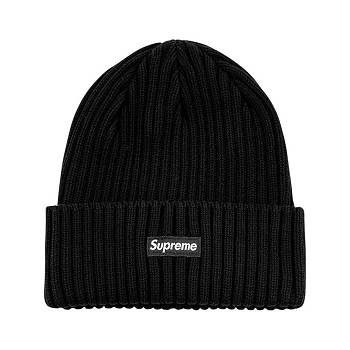 Supreme Overdyed Logo Beanie Kalap Fekete | HU108KI