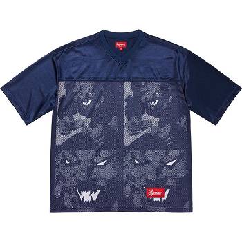 Supreme Ronin Football Jersey Pulóverek Sötétkék | HU307OR