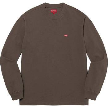 Supreme Small Box L/S Tee Pulóverek Barna | HU341JJ