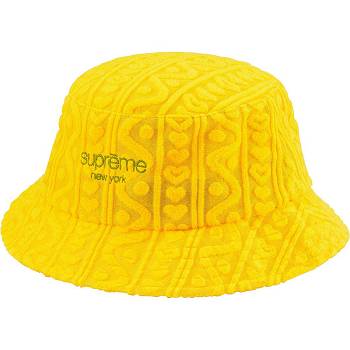 Supreme Terry Pattern Crusher Kalap Sárga | HU139VD