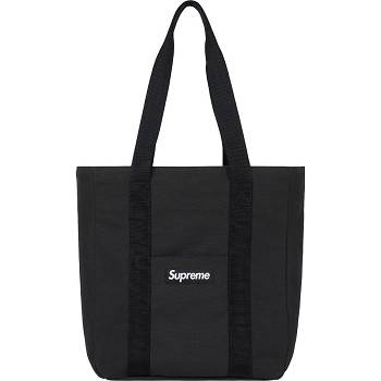 Supreme Vászon Tote Táska Fekete | HU167NB